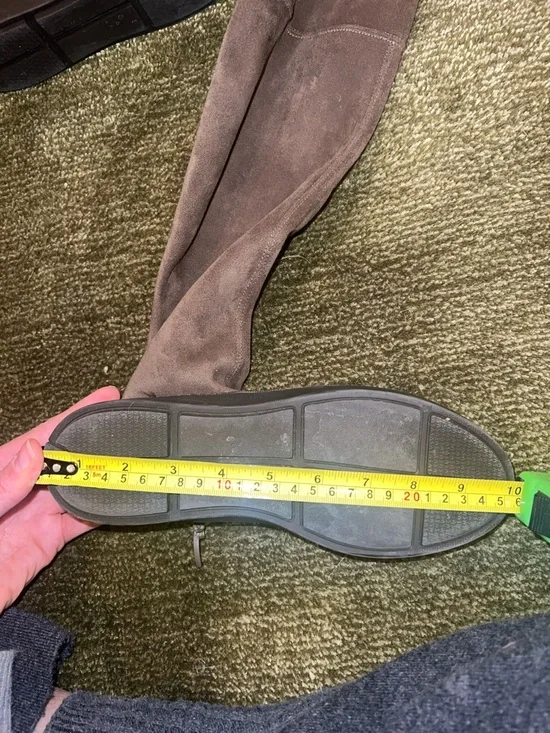 Stuart Weitzman Playtime Over-the-Knee Boots - Brown Suede - Picture 7 of 7